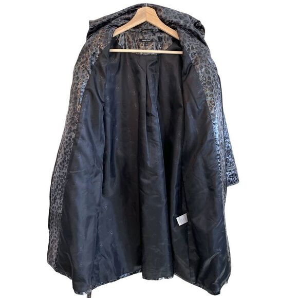 Samuel Dong Metallic Animal Print Long Line Coat - Picture 6 of 12